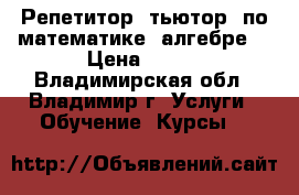 Репетитор (тьютор) по математике (алгебре) › Цена ­ 350 - Владимирская обл., Владимир г. Услуги » Обучение. Курсы   